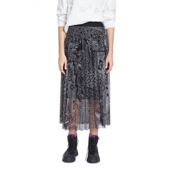 DESIGUAL Women's Fabiola Pleated Midi Skirt - Picture 1 of 14